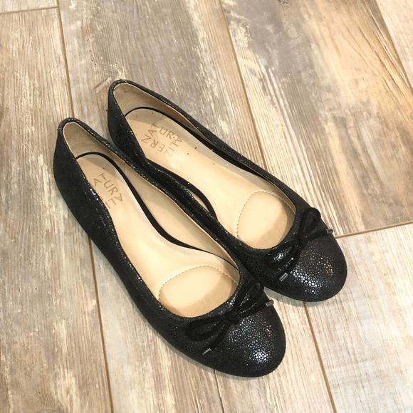 Naturalizer Shoes Naturalizer Black Glitter Ballet Flats Poshmark